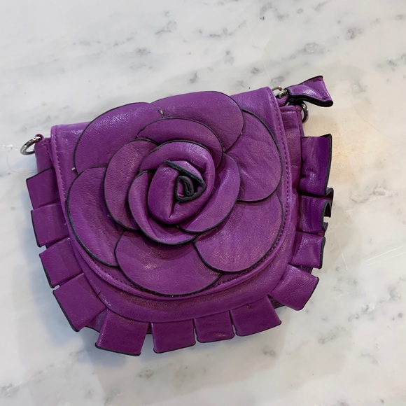 AmandaRSowards Handbags - Purple Flower Wristlet Clutch Bag Purse